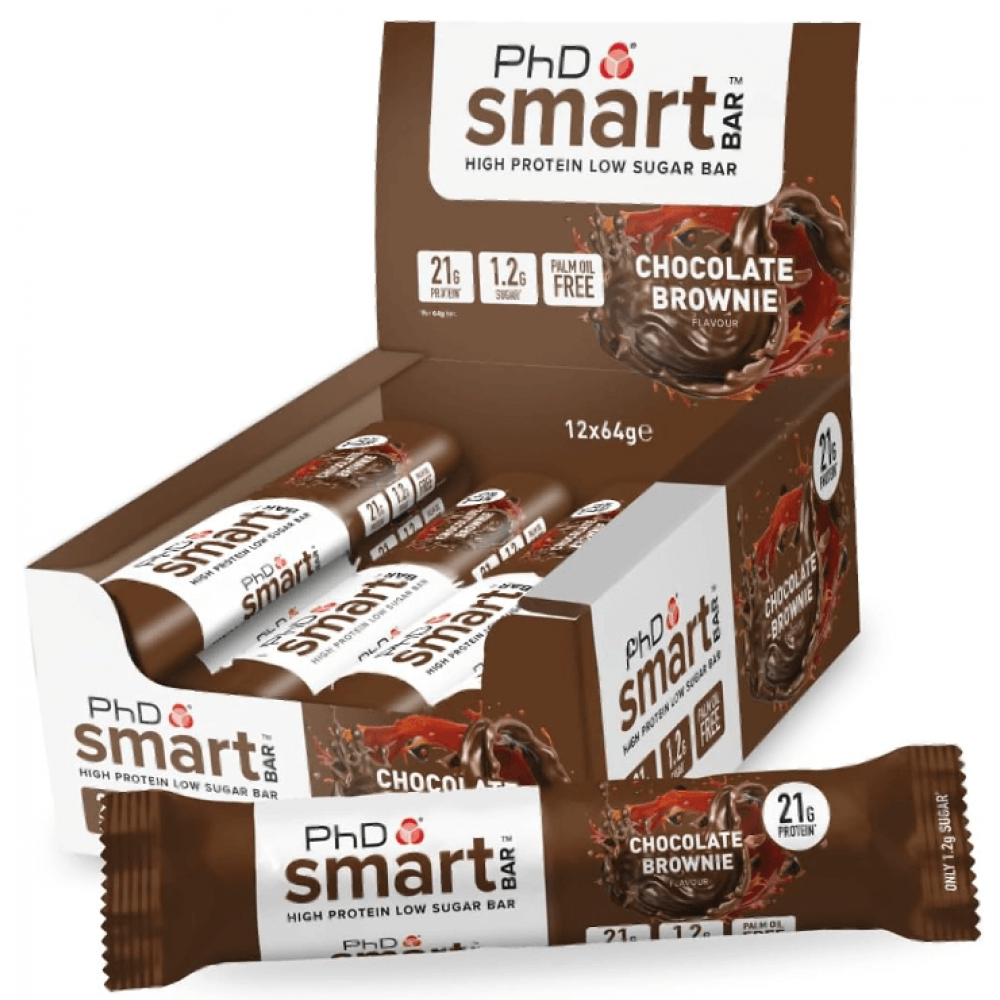 PhD Smart Bar - Chocolate Brownie 12 x 64