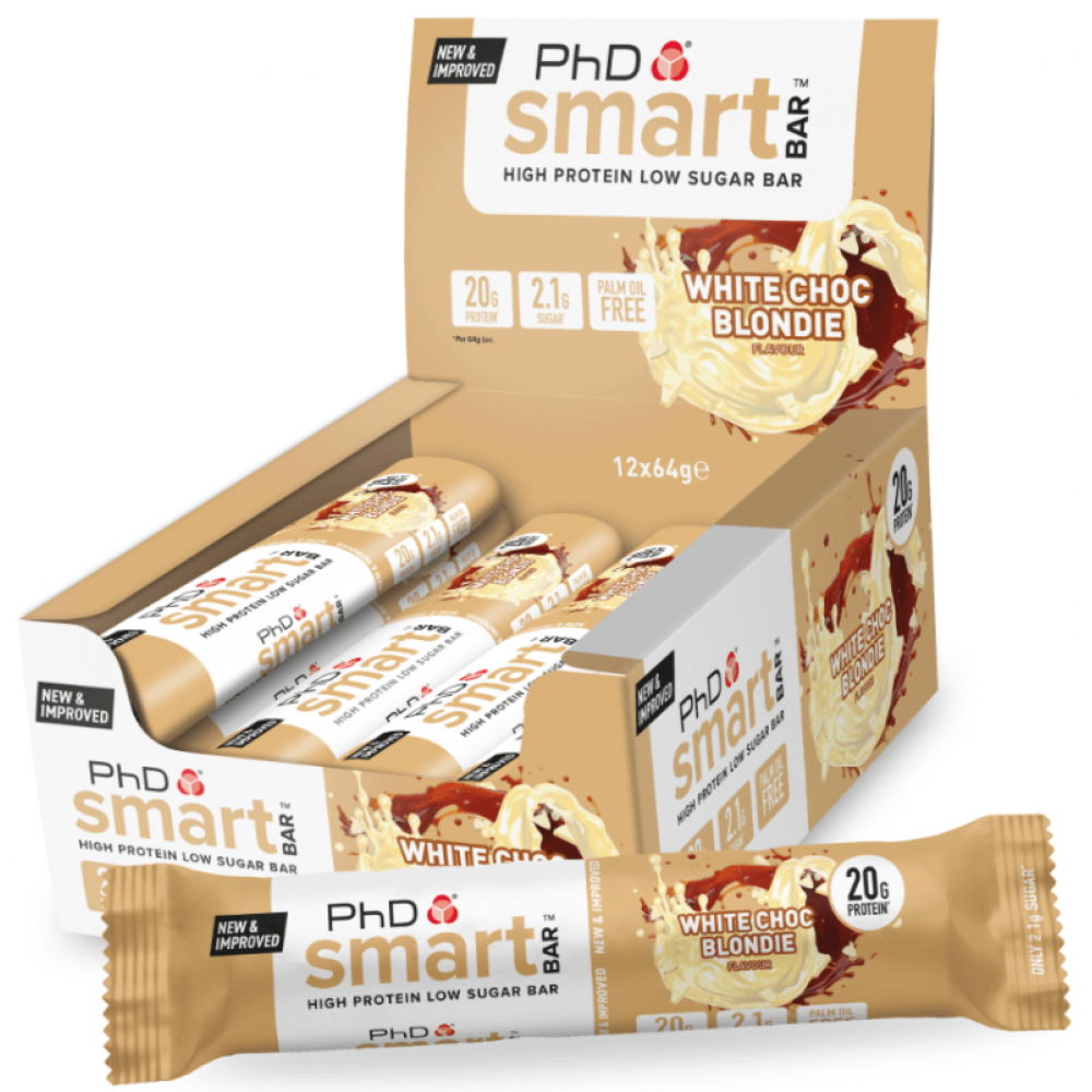 PhD Smart Bar - White Chocolate Blondie 12 x 64