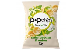 Popchips Sour Cream & Onion Popped Potato Chips 24 x 23g