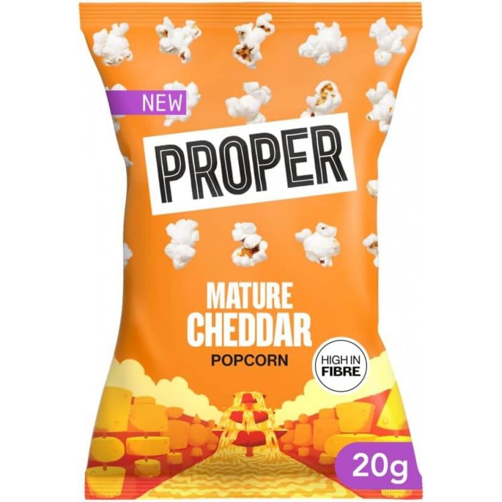 Proper Popcorn - Mature Cheddar 24 x 20g