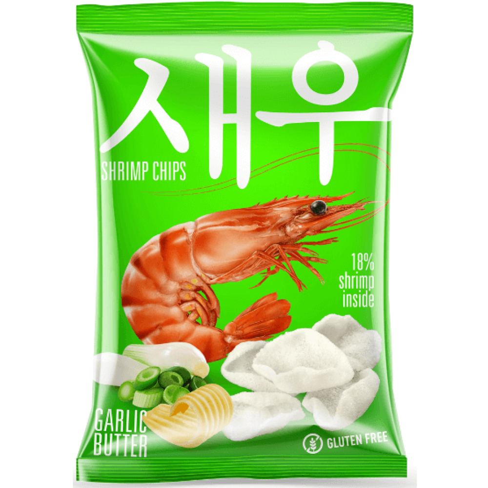 Shrips Prawn Crackers - Garlic Butter 10 x 50g