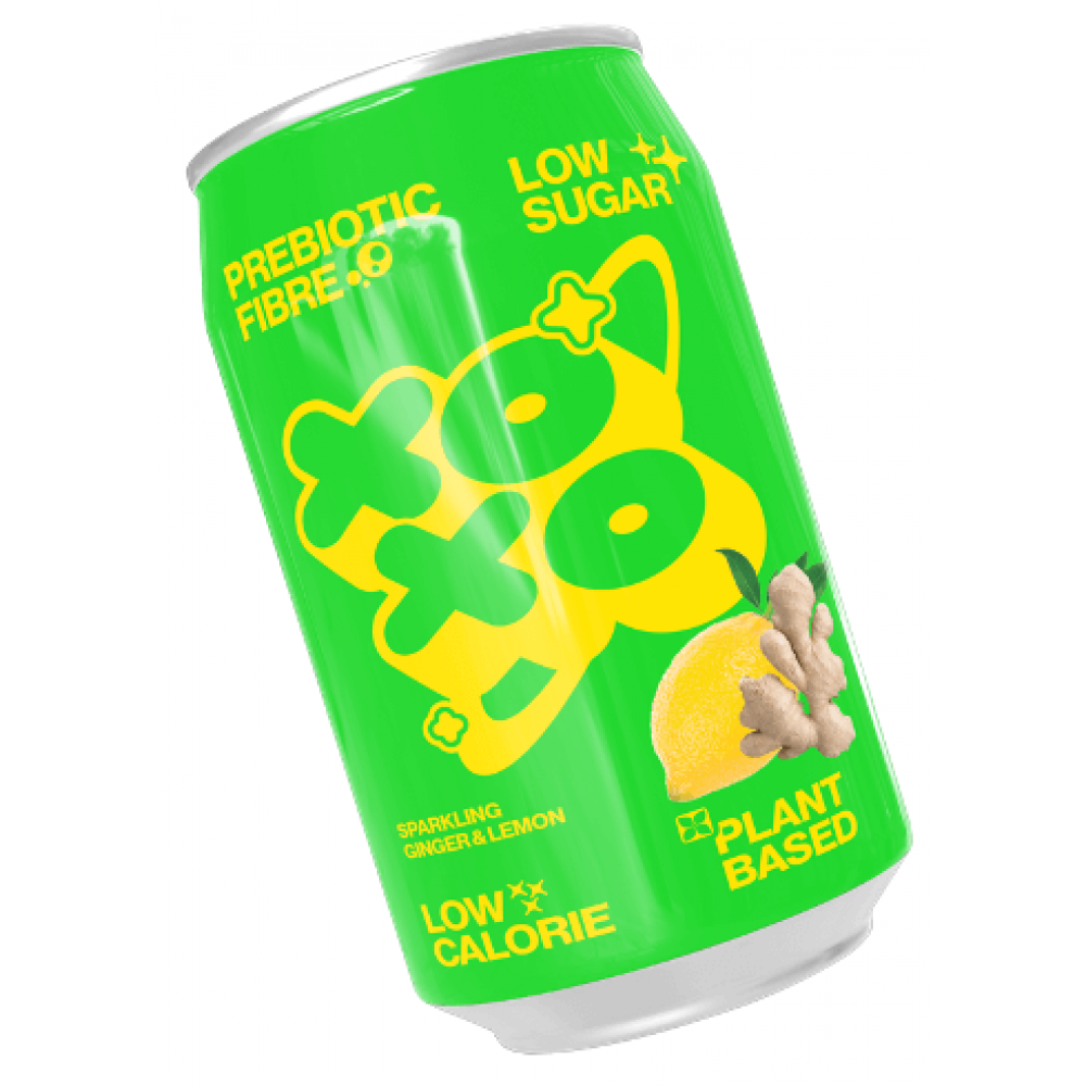 XOXO Prebiotic Soda - Sparkling Ginger & Lemon 12 x 330ml