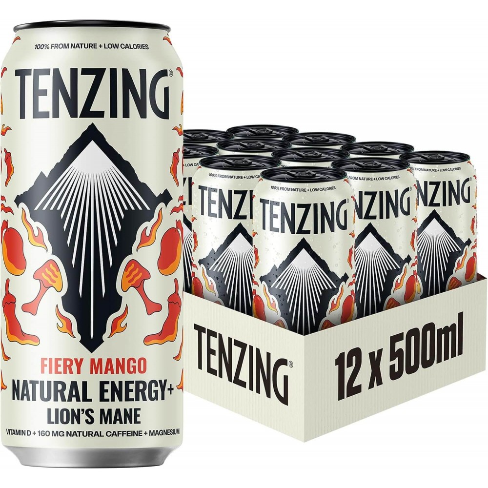 Tenzing Natural Energy - Fiery Mango 12 x 500ml