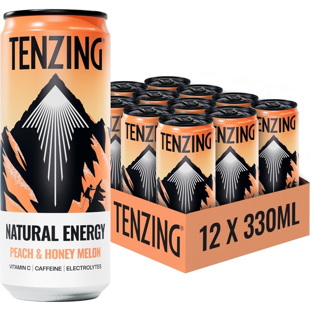 Tenzing Natural Energy - Peach & Honey Melon 12 x 330ml
