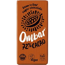 Ombar Raw Organic Chocolate - 72% Dark Chocolate  10 x 35g