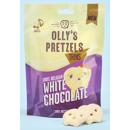 Ollys Pretzel - White Chocolate Thins - 10 x 90g
