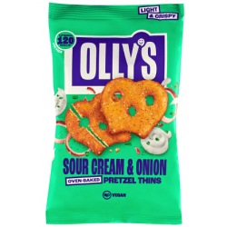 Ollys Pretzel Sour Cream & Onion Thins 7 x 140g 
