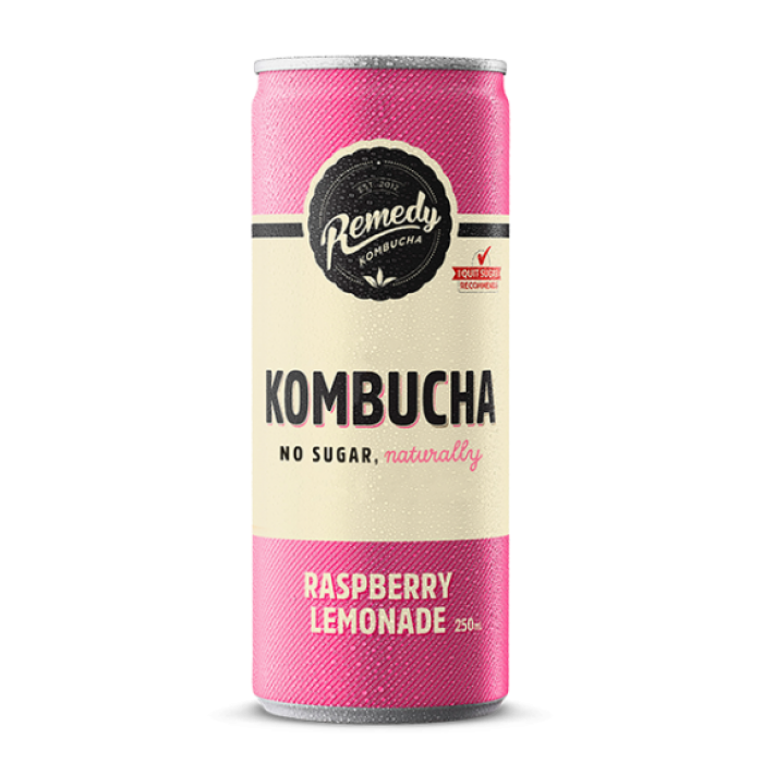 Remedy Kombucha Raspberry Lemonade 12 x 250ml