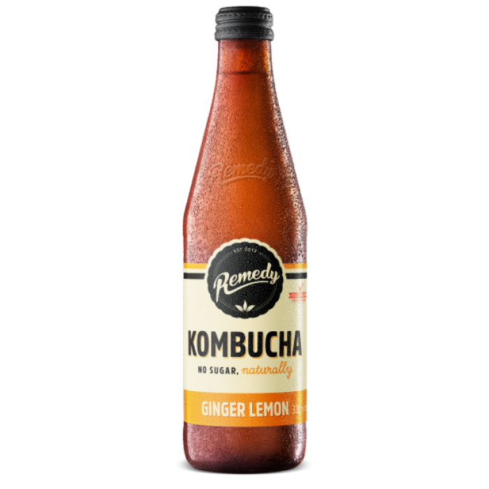 Remedy Kombucha Ginger & Lemon 12 x 330ml