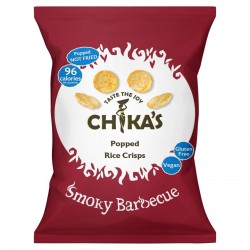 Chikas Popped Rice Crisps 22g - Smokey BBQ 21 x 22g