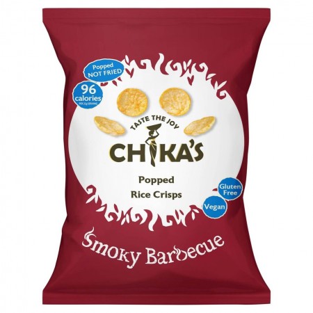 Chikas Popped Rice Crisps - Smokey BBQ 21 x 22g