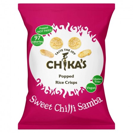 Chikas Popped Rice Crisps  - Sweet Chilli Samba 21 x 22g
