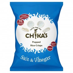 Chikas Popped Rice Crisps 22g - Salt & Vinegar 21 x 22g