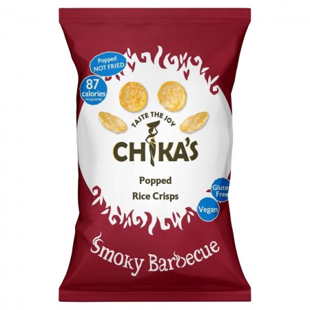 Chikas Popped Rice Crisps - Smokey BBQ 8 x 80g