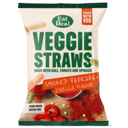 Eat Real Veggie Straws - Smoked Paprika & Chilli 10 x 110g