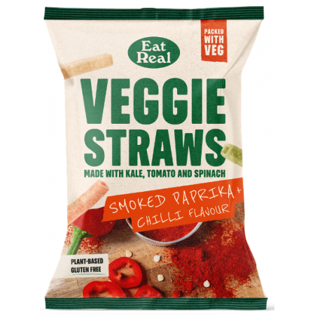 Eat Real Veggie Straws - Smoked Paprika & Chilli 10 x 110g
