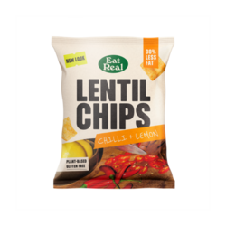 Eat Real Lentil Chips - Chilli & Lemon Flavour - 18 x 40g