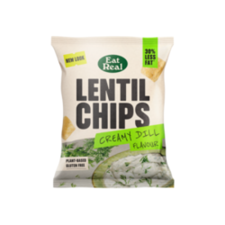Eat Real Lentil Chips - Creamy Dill Lentils 18 x 40g