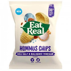 Eat Real Hummus Chips - Sea Salt & Balsamic Vinegar Flavour - 10 x 113g