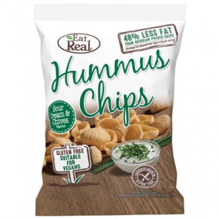 Eat Real Hummus Chips - Tomato & Basil - 12 x 45g