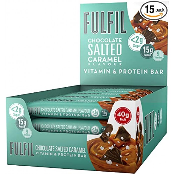 Fulfil 40g Vitamins & Protein Bar, Chocolate Salted Carmel 15 x 40g