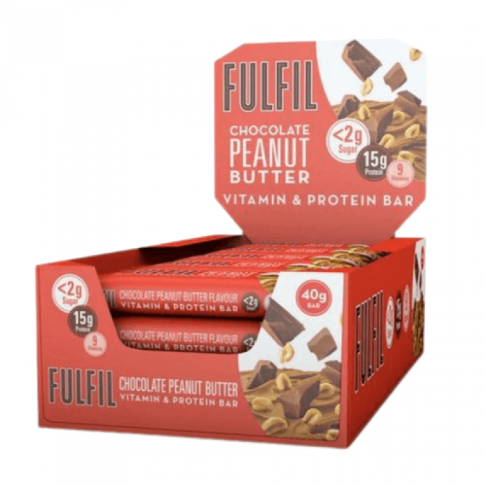 Fulfil 40g Vitamins & Protein Bar, Chocolate Peanut Butter 15 x 40g
