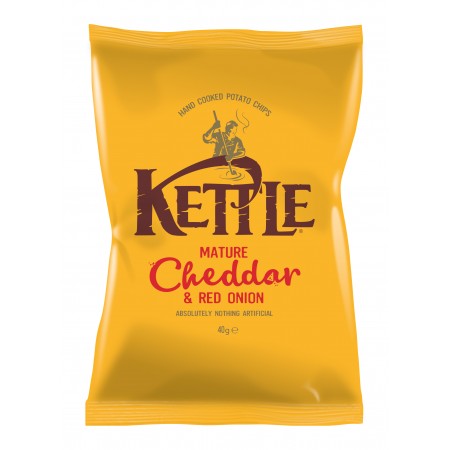Kettle Chips | Mature Cheddar & Red Onion 12 x 130g