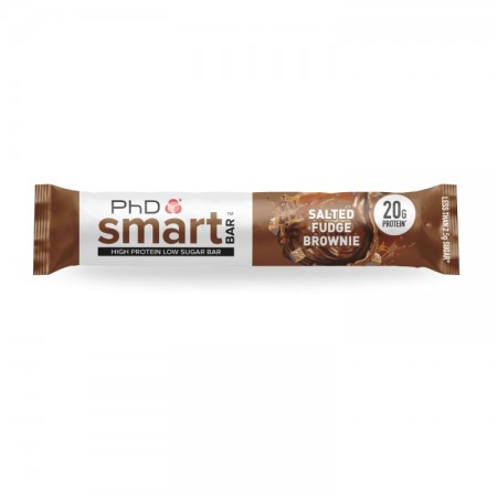 Phd Smart Salted Fudge Brownie Bar 12 x 64G