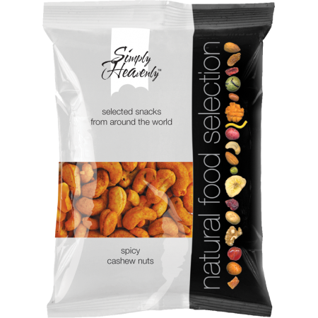 Simply Heavenly Nuts Spicy Cashews 12 x 50g